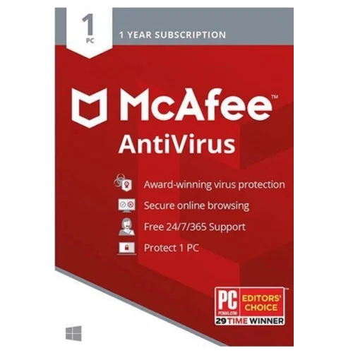 McAfee AntiVirus – 1-Year / 1-PC product image
